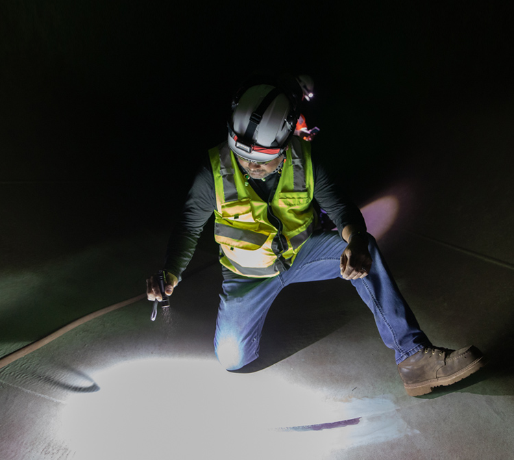 MWD construction worker during a shutdown.