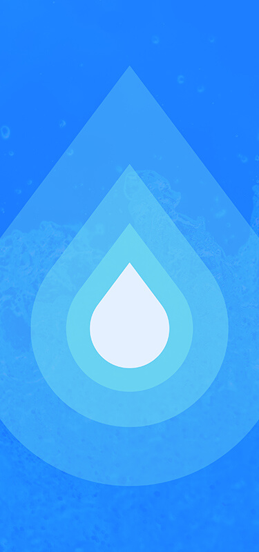 El logotipo de la gota del programa One Water
