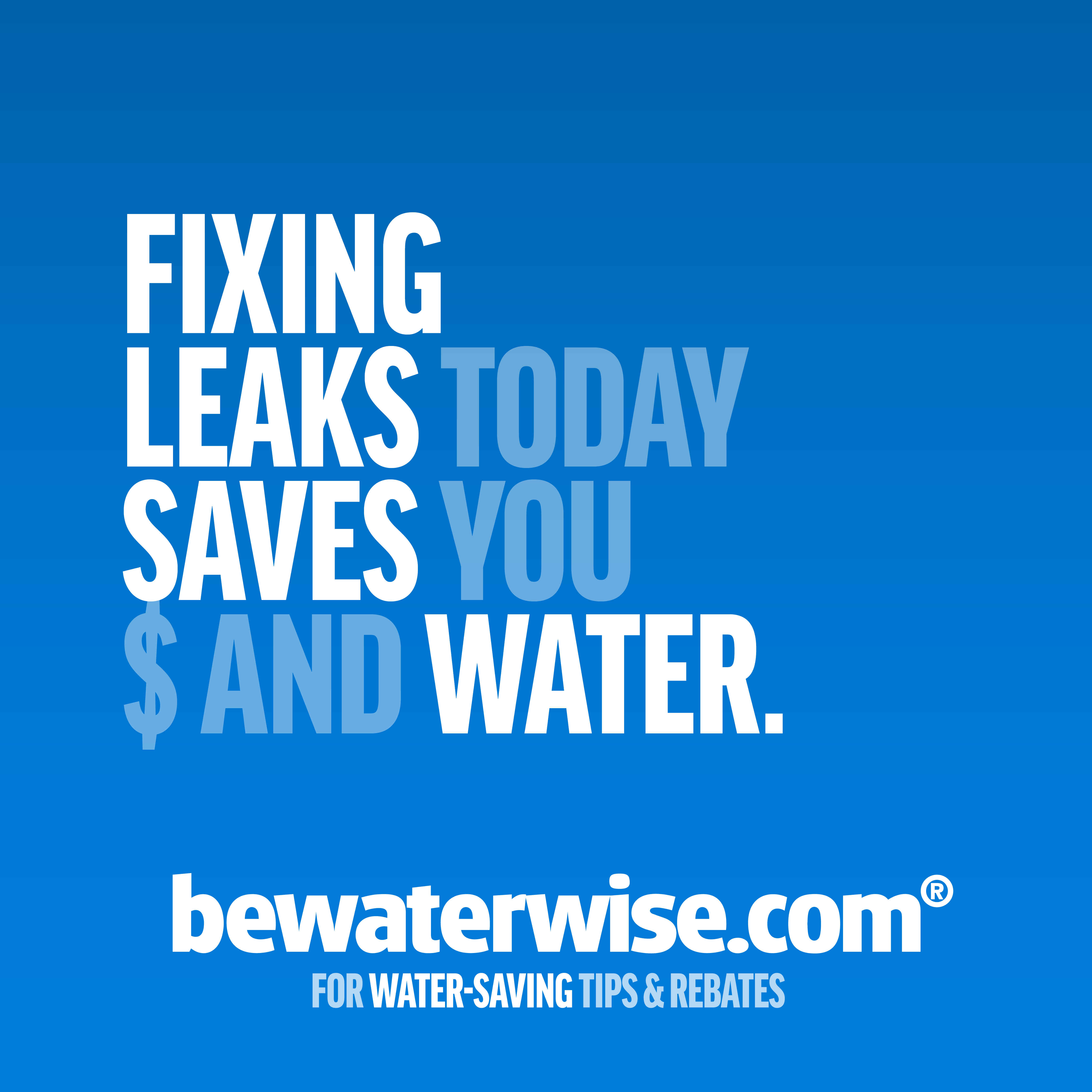 Fixing Leaks Today Saves You $ And Water